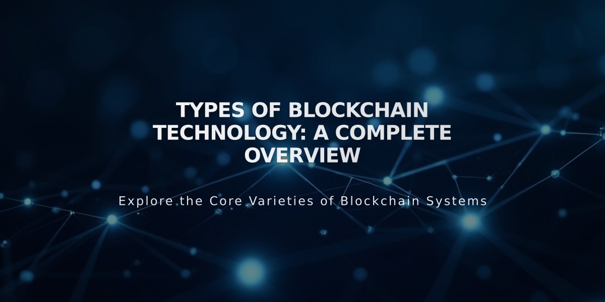 Types of Blockchain Technology: From Public to Private Networks Explained